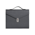 Black Anti-Theft Document Organizer with Secure Password Lock - Waterproof PU Leather Confidential File Bag