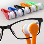 10 Pcs Color mixing Portable Eyeglass Cleaning Clip - Dual-Sided Microfiber Tongs for Safe, Streak-Free Lens Care