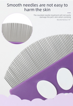 2 Pcs Purple Gentle Pet Face & Flea Comb – Mini Grooming Tool for Cats & Dogs with Rounded Teeth