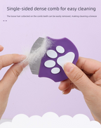 2 Pcs Purple Gentle Pet Face & Flea Comb – Mini Grooming Tool for Cats & Dogs with Rounded Teeth