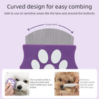 2 Pcs Dark Blue Gentle Pet Face & Flea Comb – Mini Grooming Tool for Cats & Dogs with Rounded Teeth