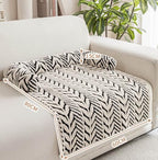 Grey Plush Pet Bed Mat - 60 x 80 cm Polyester Fibre - Thickened Soft Cushion, Scratch Resistant Surface, Non Slip Base for Cats and Dogs