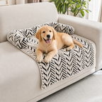 Brown Plush Pet Bed Mat - 60 x 80 cm Polyester Fibre - Thickened Soft Cushion, Scratch Resistant Surface, Non Slip Base for Cats and Dogs