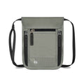 Grey RFID Neck Passport Holder - 16.3 x 22.8 cm Lightweight Nylon and Polyester Crossbody Travel Wallet and Document Organiser for Phone, Cards, Cash and Tickets