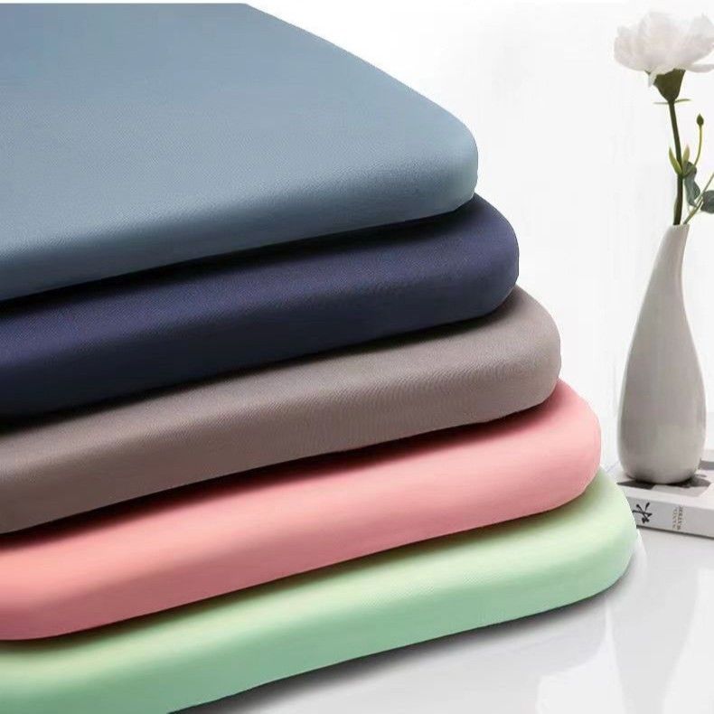 Light Blue Memory Foam Seat Cushion - 45 x 45 x 4.5 cm Polyester Cover, Removable Washable Cover, Portable Office Chair, Student, Dining Chair and Car Seat Pad