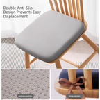 Dark Grey Memory Foam Seat Cushion - 45 x 45 x 4.5 cm Polyester Cover, Removable Washable Cover, Portable Office Chair, Student, Dining Chair and Car Seat Pad