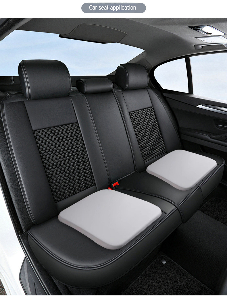 Dark Grey Memory Foam Seat Cushion - 45 x 45 x 4.5 cm Polyester Cover, Removable Washable Cover, Portable Office Chair, Student, Dining Chair and Car Seat Pad