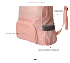 Pink Lightweight Foldable Backpack - Waterproof Polyester 3 Way Backpack and Tote Bag, 160g Packable Daypack for Hiking, Travel, Camping and Everyday Use
