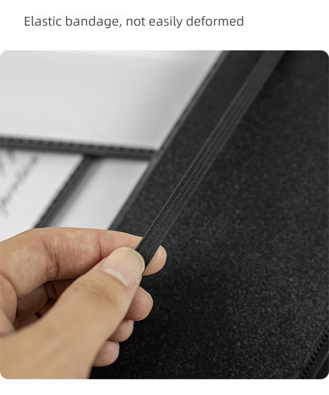 Black Three-Fold Clipboard with Document Holder – PP Material, Compact Design for Medical & Office Use