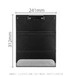Black Three-Fold Clipboard with Document Holder – PP Material, Compact Design for Medical & Office Use