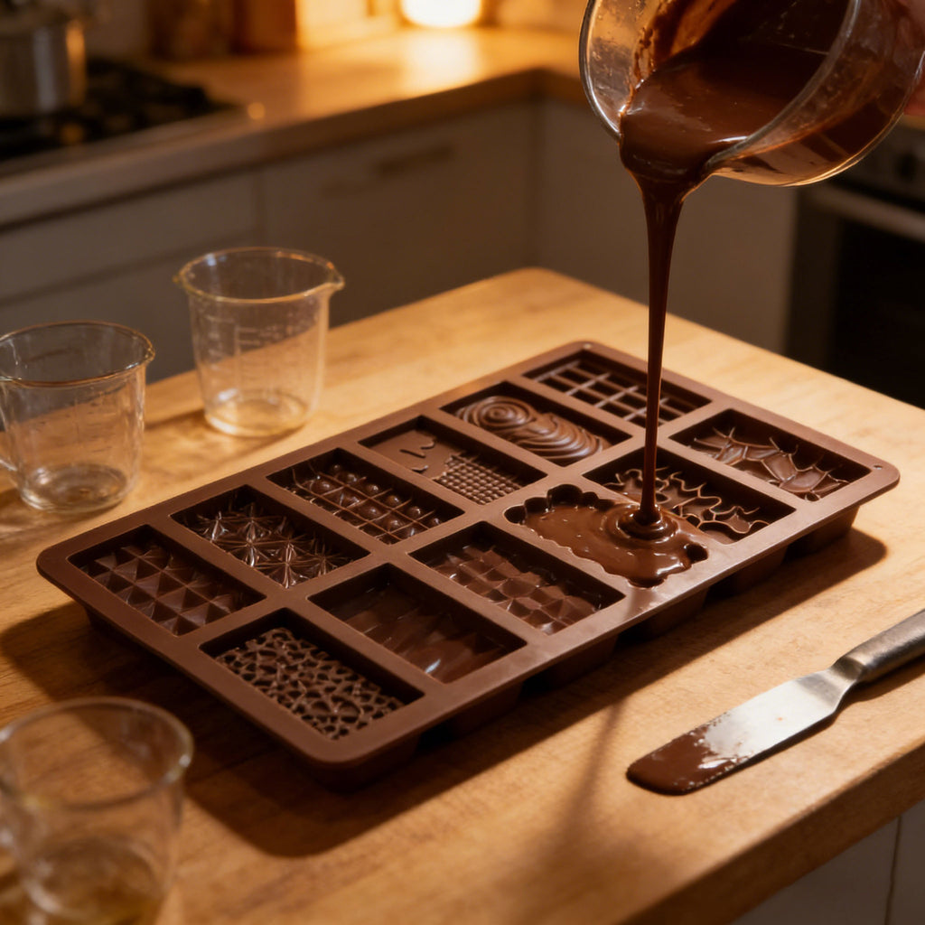 2-Piece Dubai Rectangle Chocolate Silicone Mold Set – Food-Grade, Easy Release, Heat-Resistant Baking Molds for Chocolate, Candy, and Cake(12-in-1)