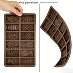2-Piece Dubai Rectangle Chocolate Silicone Mold Set – Food-Grade, Easy Release, Heat-Resistant Baking Molds for Chocolate, Candy, and Cake(Chocolate bars)