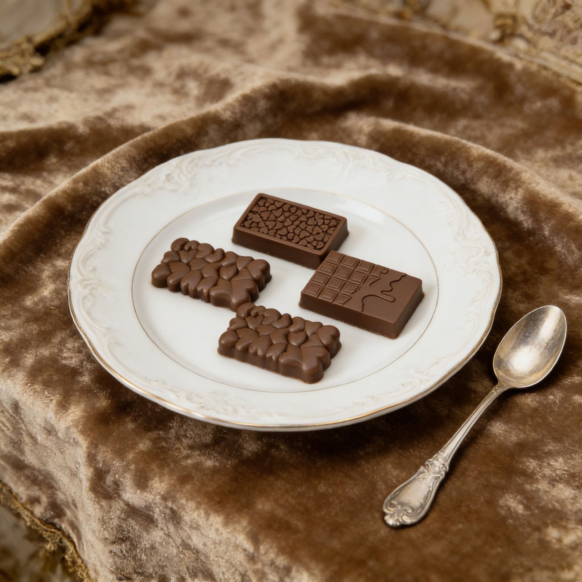 5-Piece Silicone Chocolate Mold Set – Food-Grade, Easy Release, Heat-Resistant Baking Molds for Chocolate, Candy, Ice and Desserts