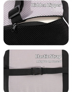 Black Large Ergonomic Memory Foam Lumbar Support Pillow & S Curve High-Back Cusion with Buckle Strap & Breathable Mesh Cover