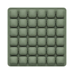 Dark Green Portable 3D Aircell Travel Inflatable Seat Cushion with Built-in Pump – 36 Airbags Ergonomic Pressure Relief Pad with Lycra Cover & Non-Slip Base for Office Car Flight Long Sitting