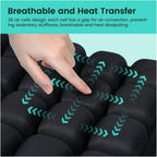 Graffiti Portable 3D Aircell Travel Inflatable Seat Cushion with Built-in Pump – 36 Airbags Ergonomic Pressure Relief Pad with Lycra Cover & Non-Slip Base for Office Car Flight Long Sitting