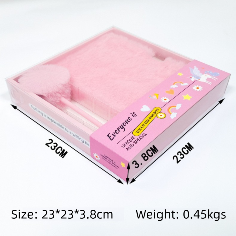 Warm Cozy Study and Office Corner Set with Wearable Dual Layer Fleece Shawl Blanket and Fluffy Plush A5 Lock Diary & Pen Gift Box - Plaid Thermal Nap Wrap and White Cute Stationery Kit for Workers and Students