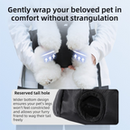 Yellow Purple Hands Free Adjustable Dog Carrier Backpack with 3-Point Support, Reserved Tail Opening and Wide Padded Straps - Chest & Back Dual Use, Breathable on Both Sides and Quick-release Safety Buckles for Walking Bike Travel Outdoor Use, M Size