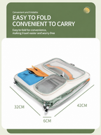 Orange and Grey Large Space Pet Carrier Trolley – Foldable Cat Carrier Backpack with Breathable Side Mesh & View Window, Silent Rolling Wheels, Storage Pocket and Removable Bottom Pad for Dog and Cat, 42 x 36 x 27CM