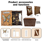 Enchanting Butterfly Wooden Jigsaw Puzzle for Adults - Dual Function 3D Puzzle Wall Art & Money Saving Box Ornament, Parent-Child Educational DIY Craft Gift, M Size 118 Pieces 8.4 x 8.3"