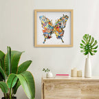 Enchanting Butterfly Wooden Jigsaw Puzzle for Adults - Creative Unique Shaped 3D Wooden Puzzle Wall Art, Parent-Child Educational DIY Craft Gift, L Size 162 Pieces 11.2 x 11"