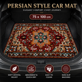 Style 1 Soft Crystal Velvet Waterproof Car Trunk Mat – 75×100cm Retro Floral Persian Cargo Liner with Non Slip Backing, Water Absorbent Quick Dry and Easy to Clean, Universal Auto Protector