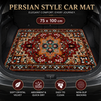 Style 1 Soft Crystal Velvet Waterproof Car Trunk Mat – 75×100cm Retro Floral Persian Cargo Liner with Non Slip Backing, Water Absorbent Quick Dry and Easy to Clean, Universal Auto Protector