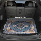 Style 2 Soft Crystal Velvet Waterproof Car Trunk Mat – 75×100cm Retro Floral Persian Cargo Liner with Non Slip Backing, Water Absorbent Quick Dry and Easy to Clean, Universal Auto Protector
