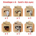 Cute Cat and Dog Birthday Card Set - 6 Assorted Greeting Cards with Envelopes, Funny Animal Design for Friends Family Pet Lovers Gift Ready