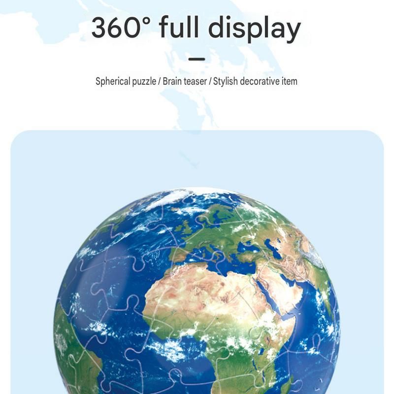 60 Piece 3D Jupiter Puzzle Ball - PVC Sphere Model , Educational Space Toy and Desktop Decor for  Student