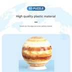 60 Piece 3D Jupiter Puzzle Ball - PVC Sphere Model , Educational Space Toy and Desktop Decor for  Student