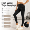 Black M Size Women's High Waist Yoga Leggings with Mesh Side Pockets - Squat Proof, Peach Hip Lift, Breathable Stretch Fabric for Gym Running 、Pilates Wea and Daily Wear