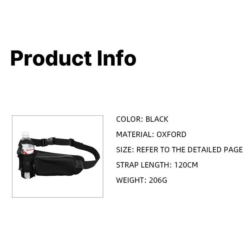 Winter Fitness Bundle - Grey XL size Women's High Waist 3/4 Yoga Leggings with Peach Hip Lift and Black Waterproof Sports Waist Bag with Bottle Holder for Running Gym and Outdoor Activities