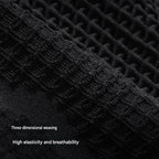 Black S Size Running Waist Belt - High Stretch Spandex Nylon Blend, 360-Degree Storage Pocket, Breathable Mesh Design for Running and Gym Use
