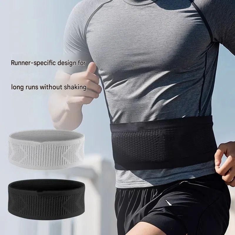Comfortable Outdoor Sports Set-Black M Size Running Waist Belt and Black M Size High-Waisted Yoga Leggings  - Breathable Spandex Blend, Side Pockets for Phone and Keys, Lightweight Fitness Gear for Running and Gym