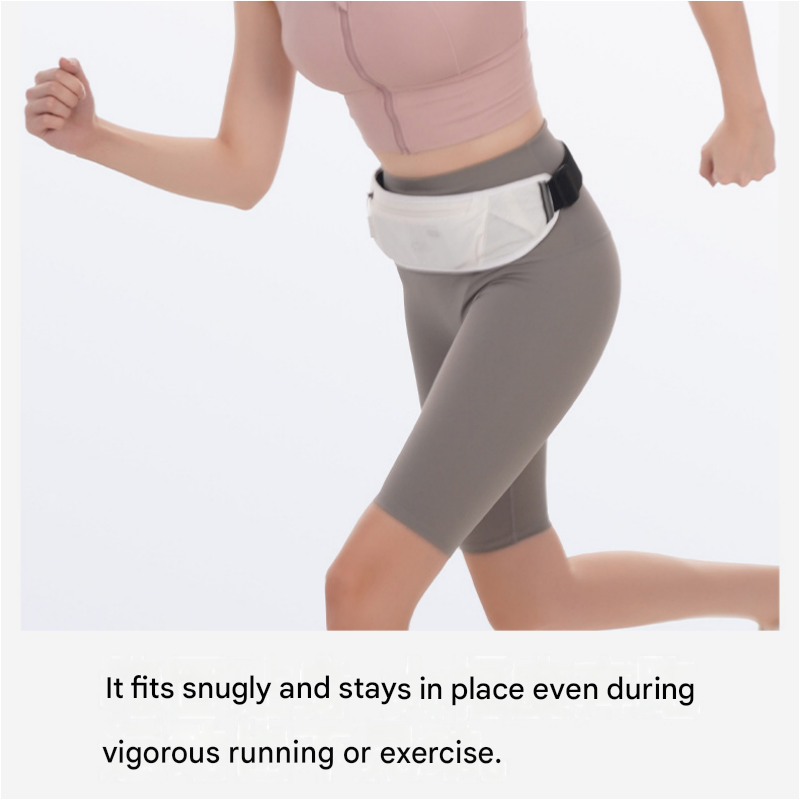 Blue Running Waist Pack—Made of waterproof nylon with an adjustable strap (fits waist sizes 60–110 cm); features a three-pocket design to store a phone and keys, includes reflective strips for safety during night runs, and is suitable for running, mountai