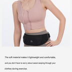 Pink Running Waist Pack—Made of waterproof nylon with an adjustable strap (fits waist sizes 60–110 cm); features a three-pocket design to store a phone and keys, includes reflective strips for safety during night runs, and is suitable for running, mountai