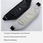 Dry and Breathable Sports combination-Grey Running Waist Belt and Grey  152*76cm and 80*40cm Microfiber Sports Towel Set - Waterproof Nylon Belt with Reflective Strips, Quick Dry Gym Towels for Fitness Running Swimming