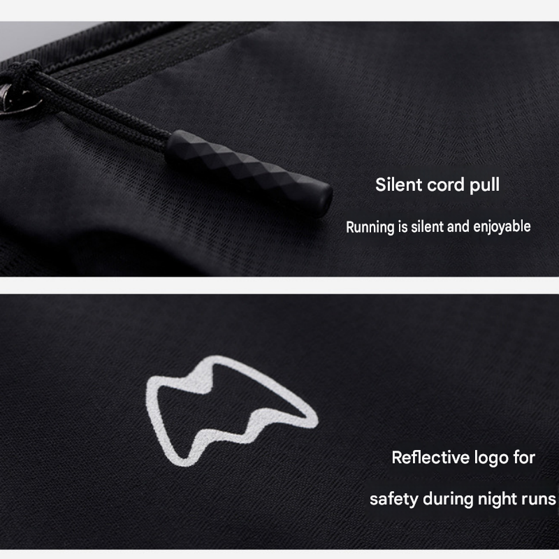 Dry and Breathable Sports combination-Black Running Waist Belt and Black 152*76cm and 80*40cm Microfiber Sports Towel Set - Waterproof Nylon Belt with Reflective Strips, Quick Dry Gym Towels for Fitness Running Swimming
