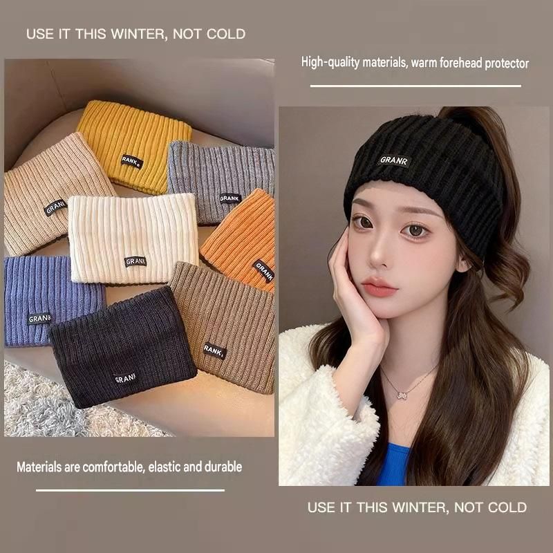 Women's Lightweight Outdoor Windproof and warm set - Black S Size Waterproof Windproof  Sun Protection Hooded Raincoat and Black Knitted Warm Headband Set for Hiking Travel Daily Wear