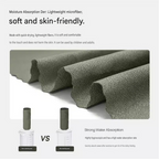 Grey Portable Quick Dry Towel with  Elephant Storage Box  - Microfiber Cooling Sports Sweat Towel with Silicone Case  for Gym Swimming Travel