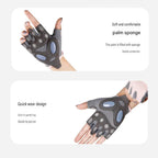 Pink M size Women's Half-Finger Fitness Gloves - Liquid Silicone Shock Absorption, Ice Silk Breathable Fabric, Non-Slip Grip for Gym Yoga Cycling Weight Training