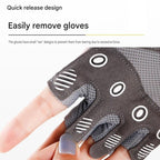 Pink L size Women's Half-Finger Fitness Gloves - Liquid Silicone Shock Absorption, Ice Silk Breathable Fabric, Non-Slip Grip for Gym Yoga Cycling Weight Training
