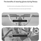 Grey L size Women's Half-Finger Fitness Gloves - Liquid Silicone Shock Absorption, Ice Silk Breathable Fabric, Non-Slip Grip for Gym Yoga Cycling Weight Training