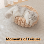 Yellow 50cm with Heart-patterned jacquard Plush Round Pet Bed - Soft Donut Cat Bed, Warm Winter Dog Cushion for Anxiety Relief and Cozy Sleep, Durable Non-Slip Nest for Small to Medium Pets