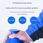 Red Multi-Function Car Windshield Ice Scraper - 4-in-1 Plastic Snow Removal Tool with Funnel Design, Lightweight Portable De-Icer for Winter Driving Safety