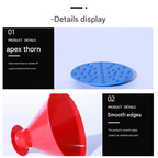 Blue Multi-Function Car Windshield Ice Scraper - 4-in-1 Plastic Snow Removal Tool with Funnel Design, Lightweight Portable De-Icer for Winter Driving Safety