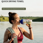 Green 50x100cm Portable Quick Dry Sports Towel - Ultra-Light Microfiber Cooling Towel with Waterproof Pouch, Fast Drying Sweat Absorbent Travel Gym Towel for Outdoor Fitness and Swimming