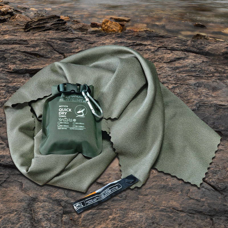 Green 50x100cm Portable Quick Dry Sports Towel - Ultra-Light Microfiber Cooling Towel with Waterproof Pouch, Fast Drying Sweat Absorbent Travel Gym Towel for Outdoor Fitness and Swimming