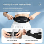 Black Running Waist Belt - High Stretch Nylon Sports Fanny Pack with Reflective Strips, Lightweight Waterproof Phone Holder for Gym, Jogging and Outdoor Fitness